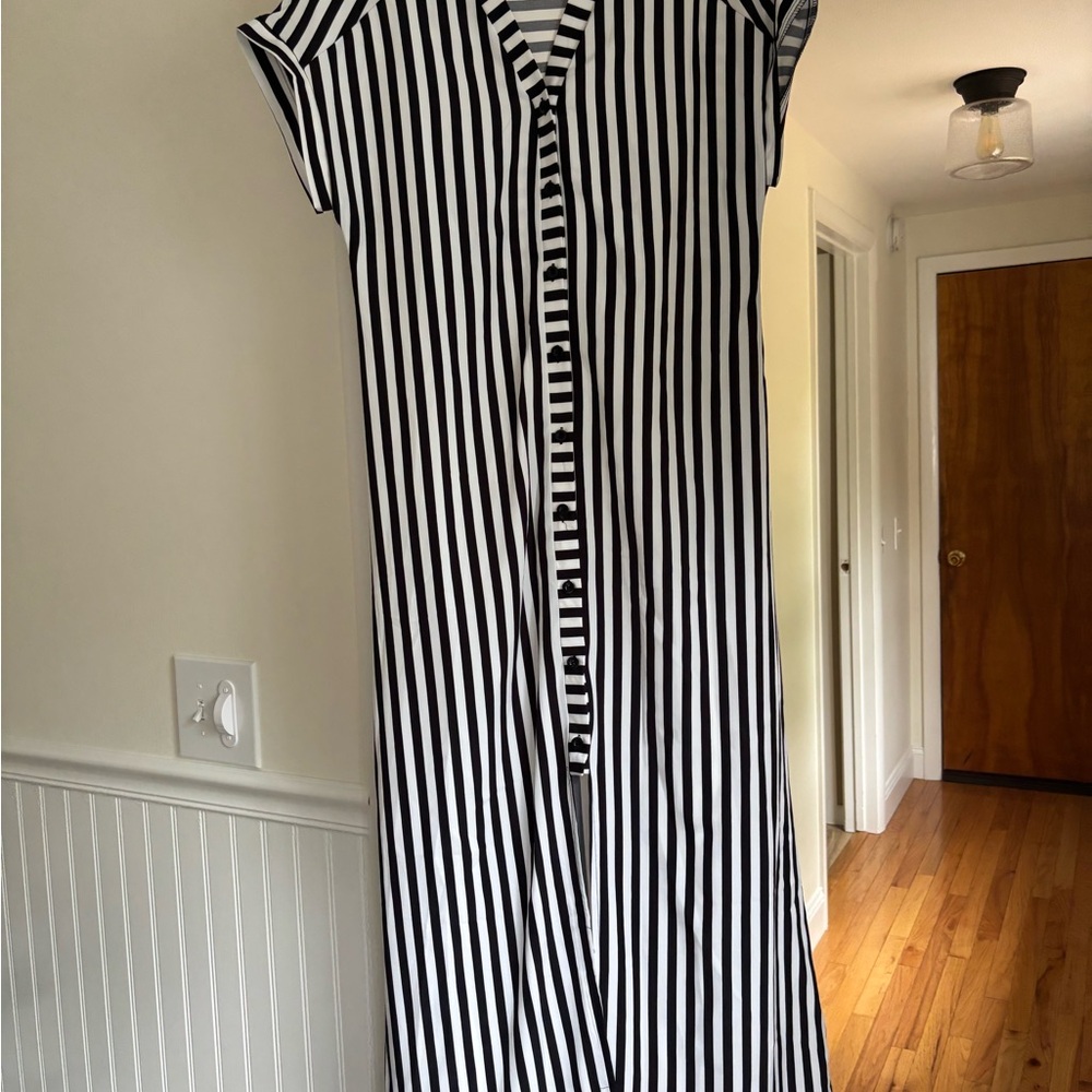 Black and White Striped Dress